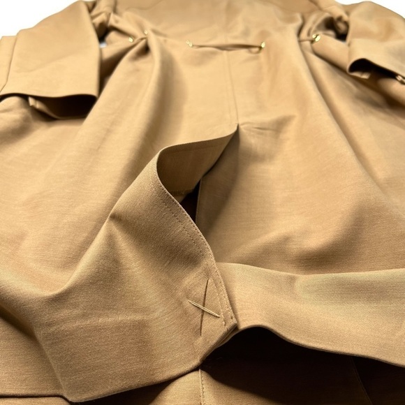 NWT CHICO'S Brown Drawstring Duster Trench Coat Jacket Size Petite 3 (XL 16/18) - Picture 12 of 16